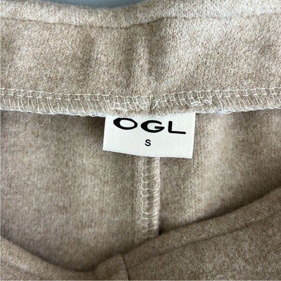 NWT OGL CashSoft High Waisted Flare Hem Mini Skirt - Heather Oatmeal Size S - Picture 4 of 10